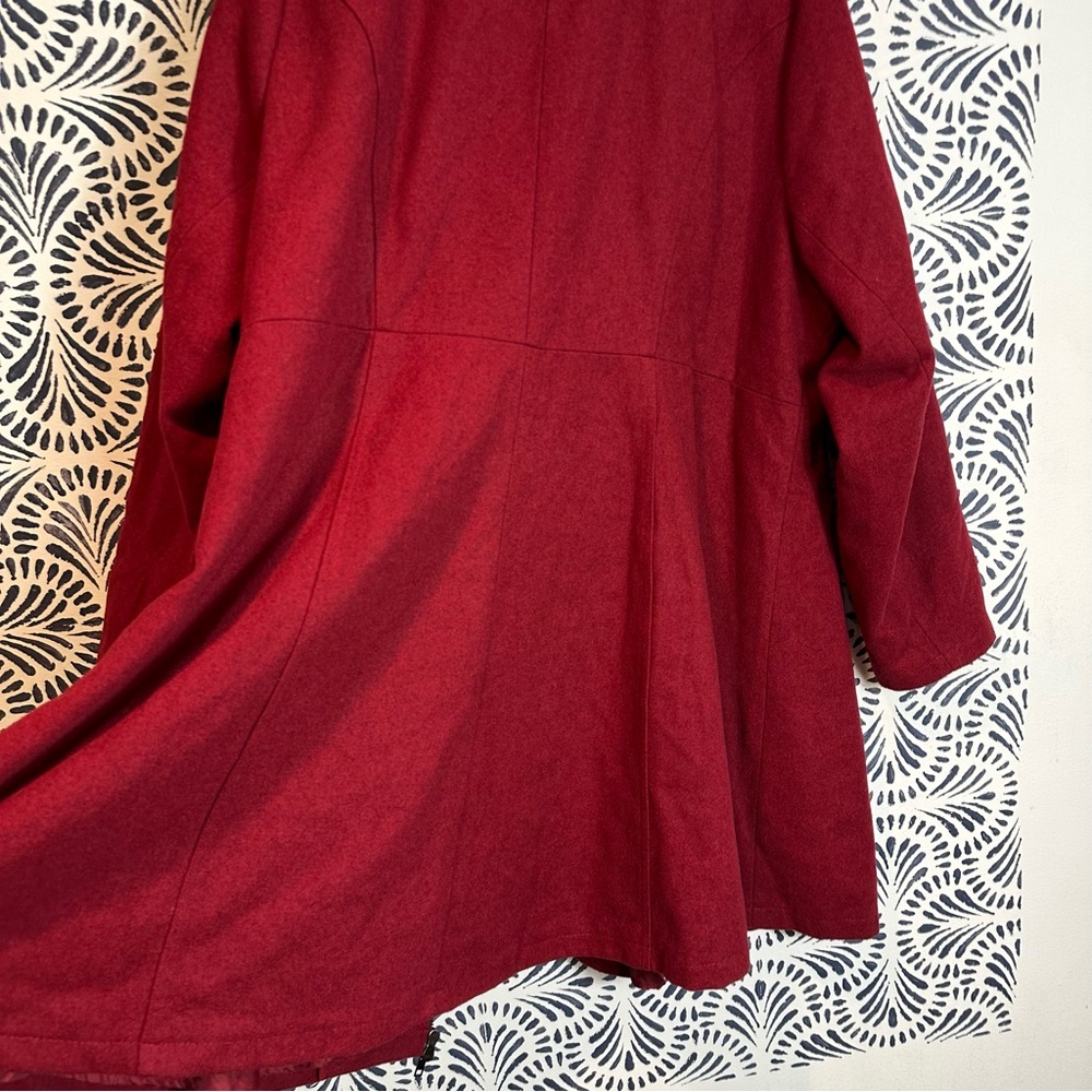 Torrid Wool Blend Zip Front Fit And Flare Coat - Picture 4 of 14
